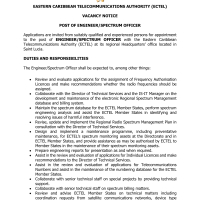 Eastern Caribbean Telecommunications Authority (ECTEL) - Engineer Spectrum Officer 